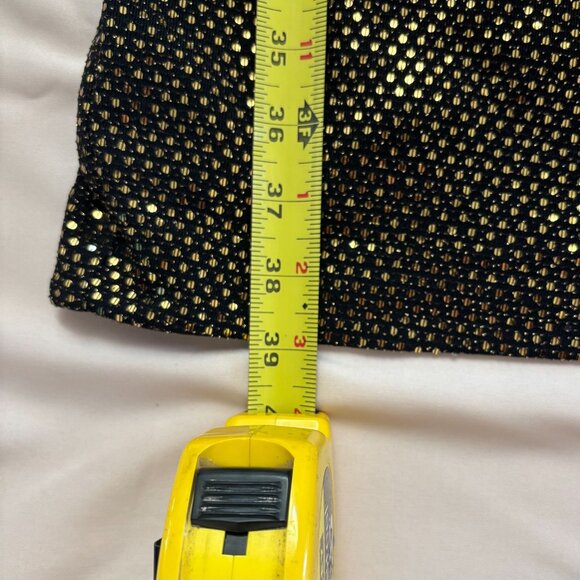 Vince Camuto Gold Sequin Cowl‎ Neck Sleeveless Cocktail Sheath Dress - Size 12 - Picture 5 of 11